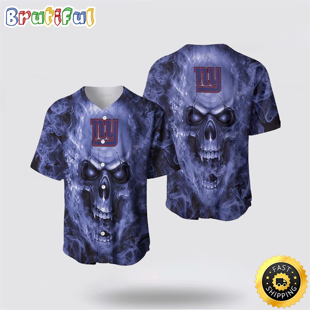 NFL New York Giants Baseball Jersey Skull Unleash Your Team Spirit With Trendy Designs