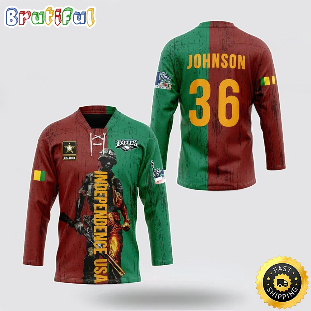 Personalized NFL Philadelphia Eagles Hockey Jersey Vietnam Veterans Day Nfl Hockey Jersey For Fans