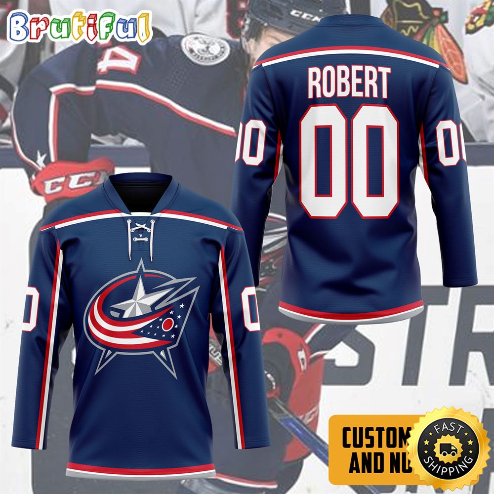 Personalized NHL Columbus Blue Jackets Hockey Jersey Nhl Hockey Jerseys