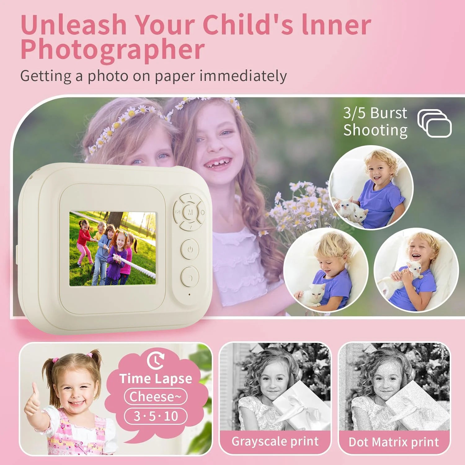 Instantly purchased digital camera for children, high-resolution small toy camera, mobile phone camera for children, children's