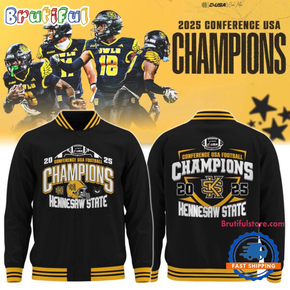 Kennesaw State Owls 2025 C-USA Football Conference Champions Limited Edition Bomber Jacket