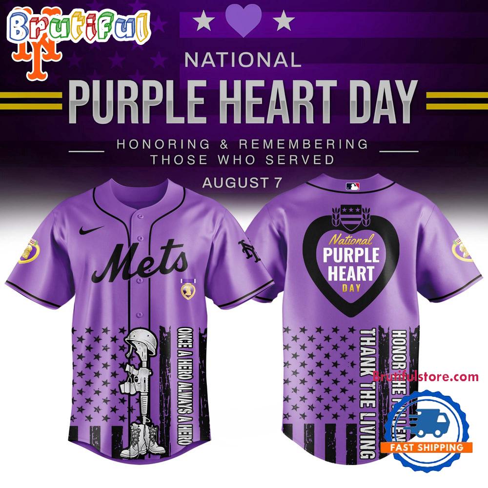 New York Mets Purple Heart Day Baseball Jersey