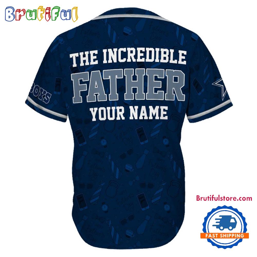 NFL Dallas Cowboys The Increadible Father Baseball Jersey
