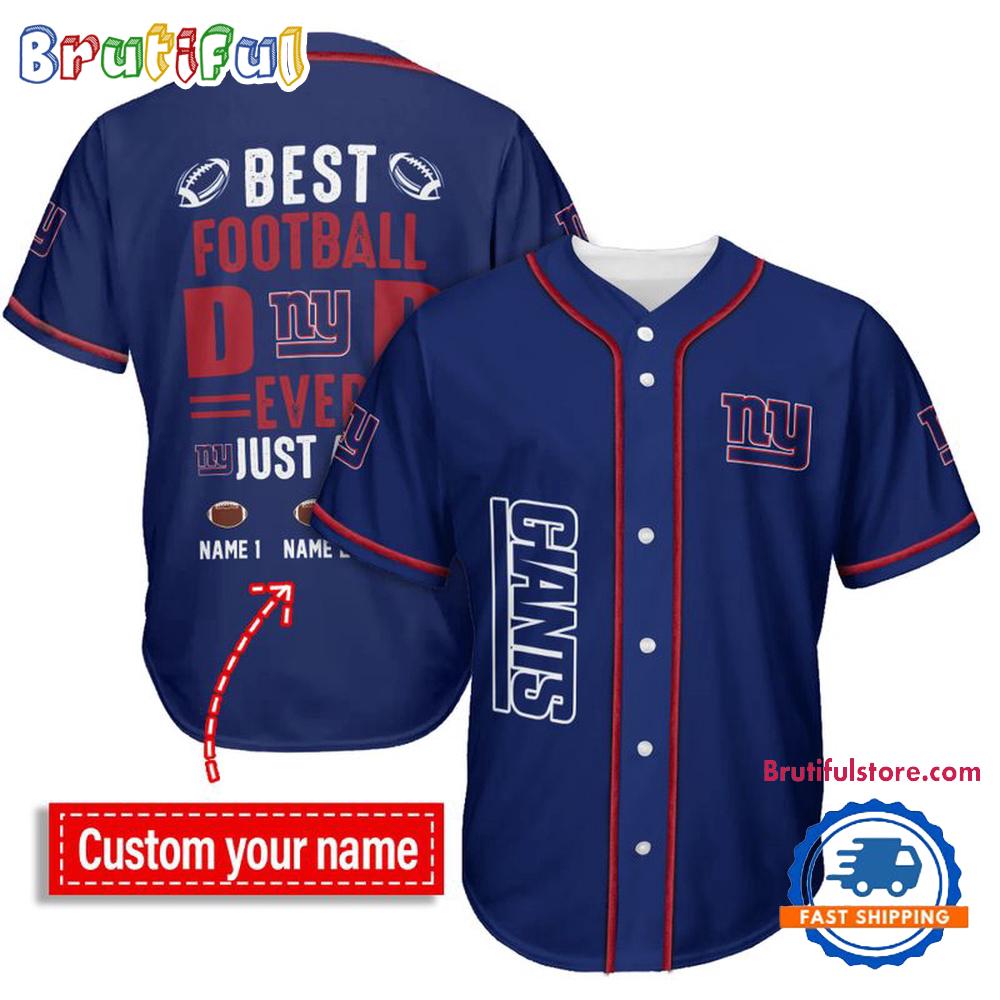 NFL New York Giants Best Dad Ever Baseball Jersey