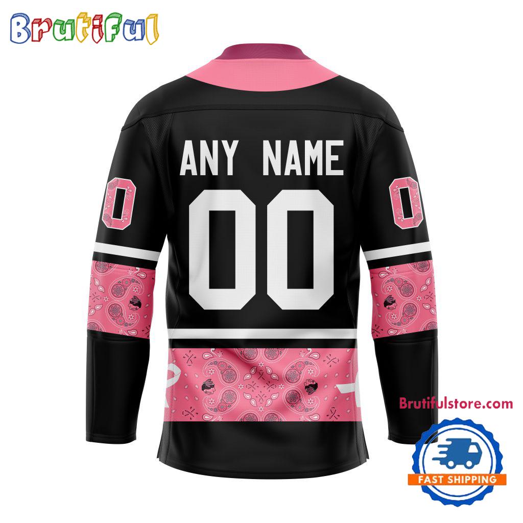 NHL Chicago BlackHawks In October We Wear Pink Breast Cancer Design Hockey Jersey