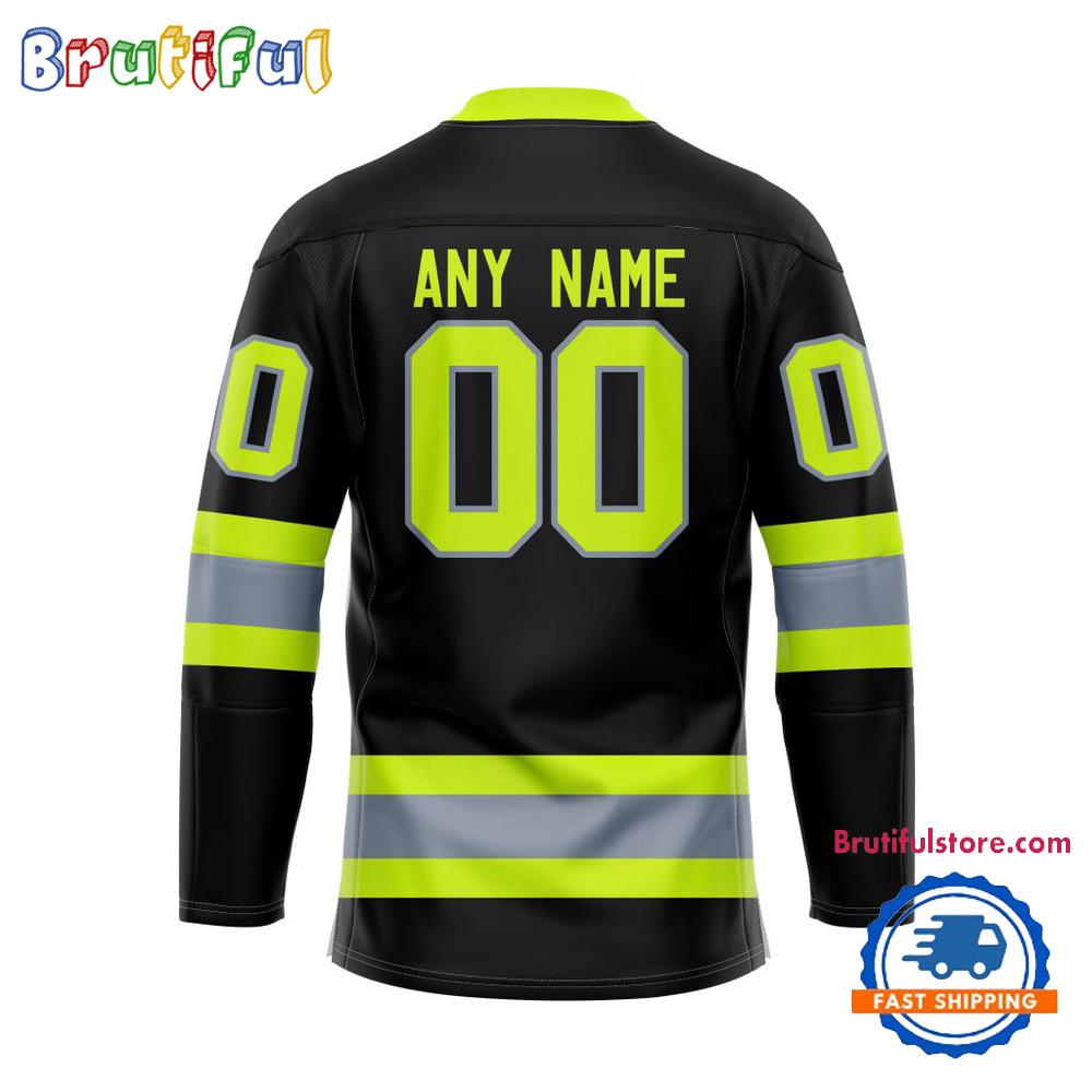 NHL Montreal Canadiens Honoring Firefighters Lace Hockey Jersey
