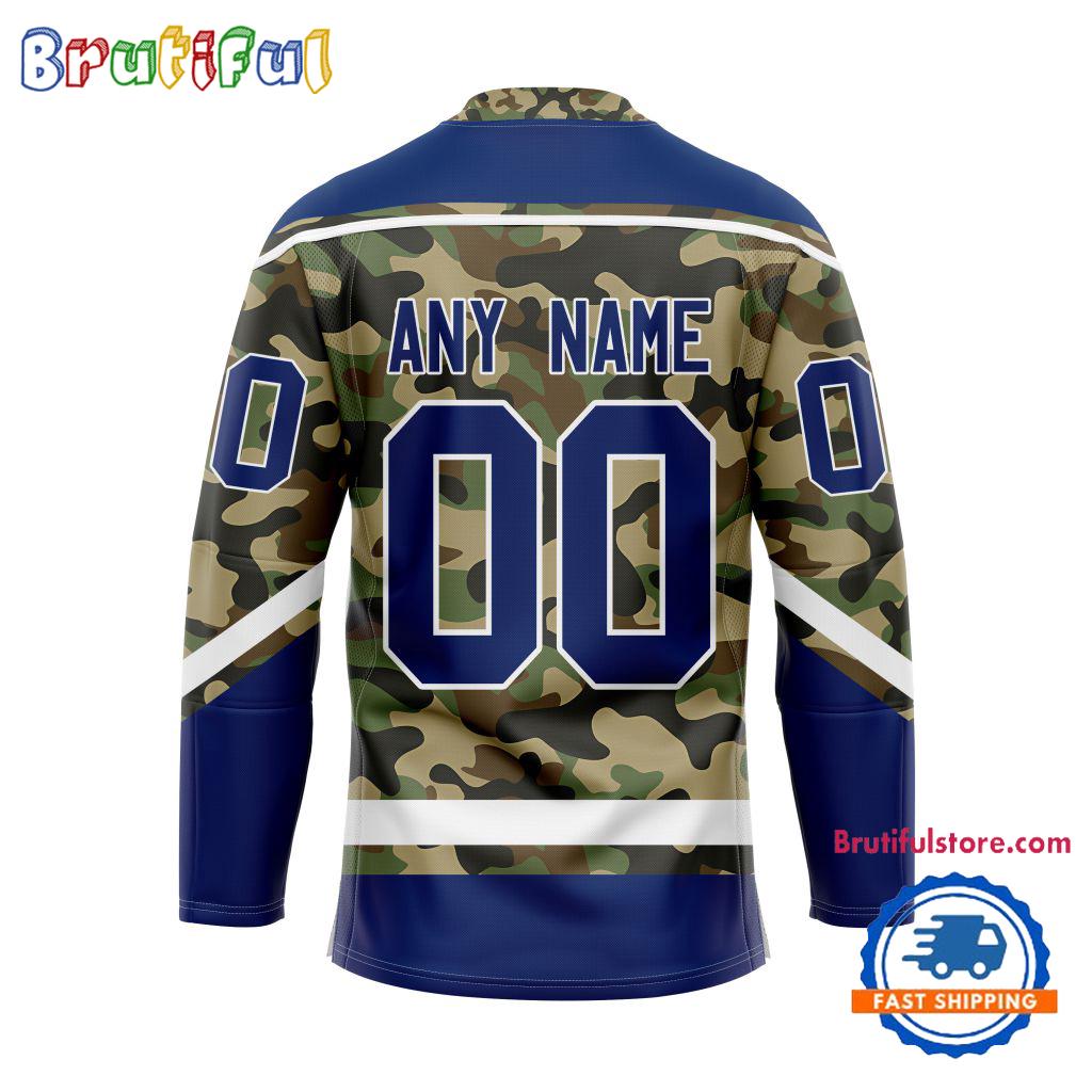 NHL Vancouver Canucks Camo Veterans Custom Hockey Jersey