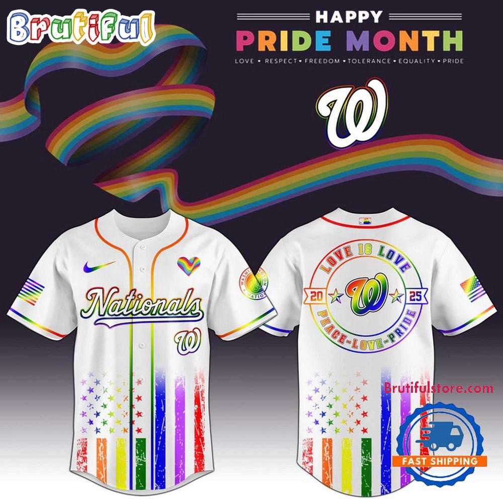 Washington Nationals 2025 Happy Pride Month Limited Edition Baseball Jersey